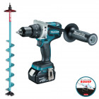 Аккумуляторная дрель-шуруповерт Makita DDF481RTE + ледобур