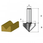 Фреза Makita пазовая V-образная 19х16х6х32х2Т D-09597