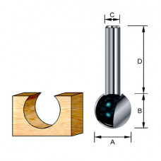 Шаровидная фреза Makita 15.9х15.9х8х32х2Т (D-10958) Шаровидная фреза Makita 15.9х15.9х8х32х2Т (D-10958)