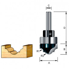Погружная фреза Makita с хвостовым подшипником 22x40x12,7x8 мм (D-11178) Погружная фреза Makita с хвостовым подшипником 22x40x12,7x8 мм (D-11178)