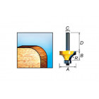 Фреза кромочная калевочная Makita R2 16.7х9.5х8х32х2Т (D-11293)