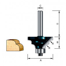 Фреза кромочная для двойной круглой кромки Makita R3.97 28.6х12.7х8х32х2Т (D-11405) Фреза кромочная для двойной круглой кромки Makita R3.97 28.6х12.7х8х32х2Т (D-11405)