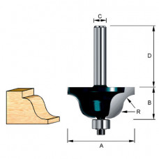 Фреза кромочная фасонная Makita R6.35 34.9х16.6х8х32х2Т (D-11558) Фреза кромочная фасонная Makita R6.35 34.9х16.6х8х32х2Т (D-11558)