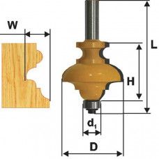 Фреза фасадная фигурная Makita R3.18 26.99х41.28х8х32х2Т (D-11748)